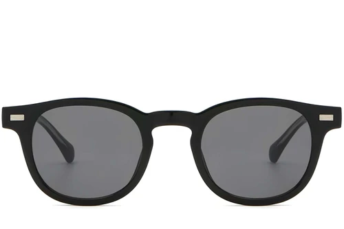 Oval Black Plastic Sunglasses #BS2503-0359