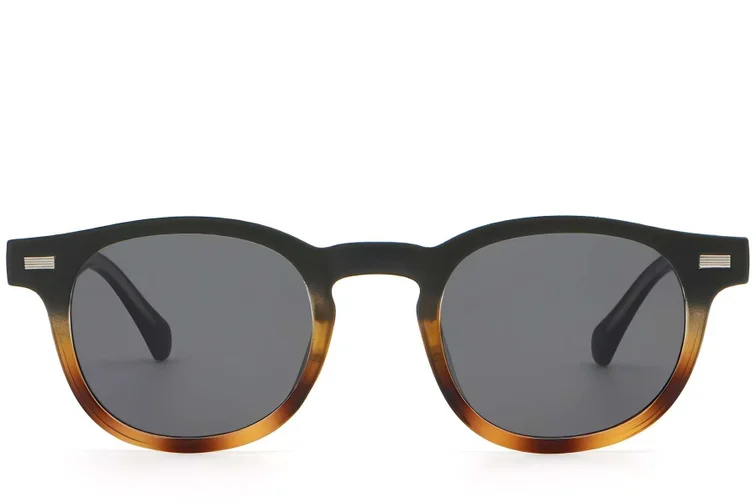 Gafas de sol ovaladas de plástico con diseño de carey n.° BS2503-0360