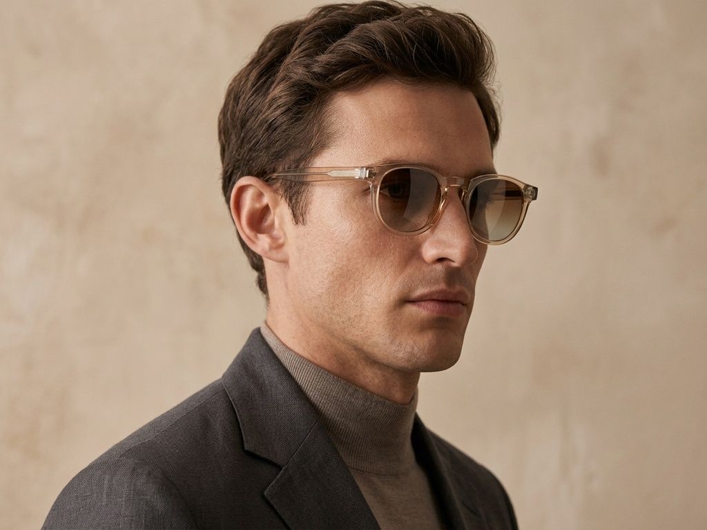 Oval Brown Plastic Sunglasses #BS2503-0362