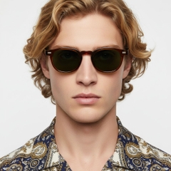 Oval Brown Plastic Sunglasses #BS2503-0363