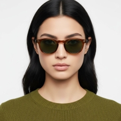 Oval Brown Plastic Sunglasses #BS2503-0363