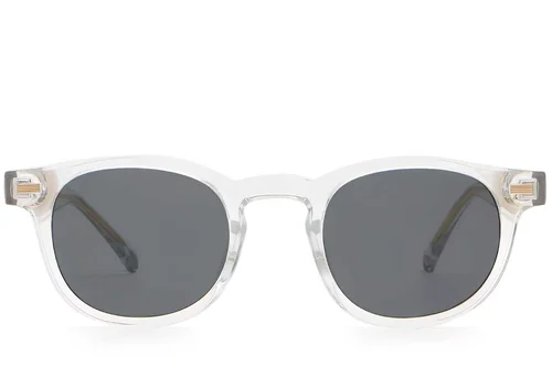 Lunettes de soleil ovales en plastique transparent #BS2503-0364