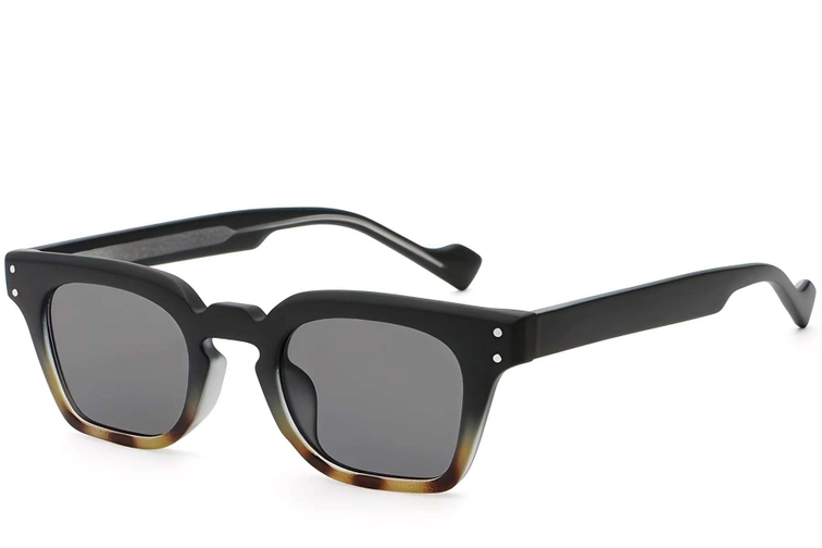 Rectangular Tortoiseshell Plastic Sunglasses #BS2503-0366