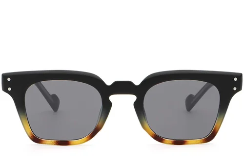 Lunettes de soleil rectangulaires en plastique écaille de tortue #BS2503-0366