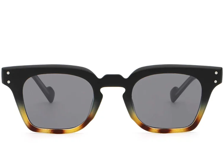 Rechteckige Sonnenbrille aus Kunststoff mit Schildpattmuster #BS2503-0366