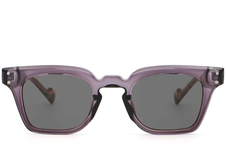 Rectangular Purple Plastic Sunglasses #BS2503-0367