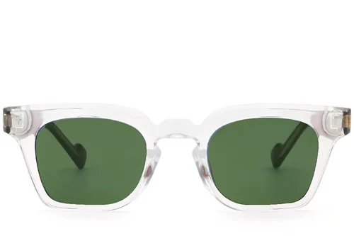 Lunettes de soleil rectangulaires en plastique transparent #BS2503-0368