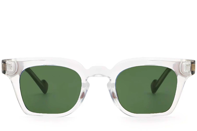 Rectangular Transparent Plastic Sunglasses #BS2503-0368