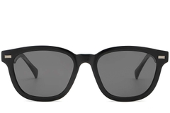 Rectangular Black Plastic Sunglasses #BS2503-0370
