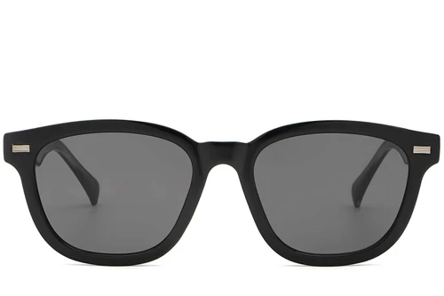 Rectangular Black Plastic Sunglasses #BS2503-0370