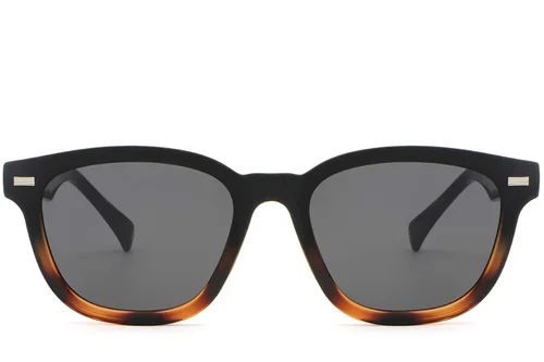 Lunettes de soleil rectangulaires en plastique écaille de tortue #BS2503-0371