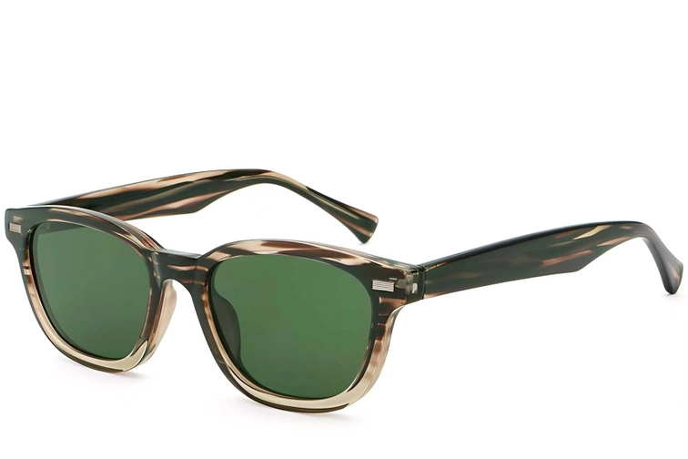 Rectangular Tortoiseshell Plastic Sunglasses #BS2503-0372