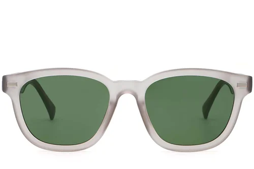 Lunettes de soleil rectangulaires en plastique gris #BS2503-0373
