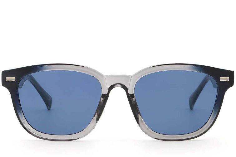 Gafas de sol rectangulares de plástico gris #BS2503-0374