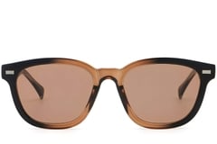 Rectangular Brown Plastic Sunglasses #BS2503-0375