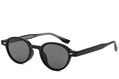 Oval Black Plastic Sunglasses #BS2503-0376