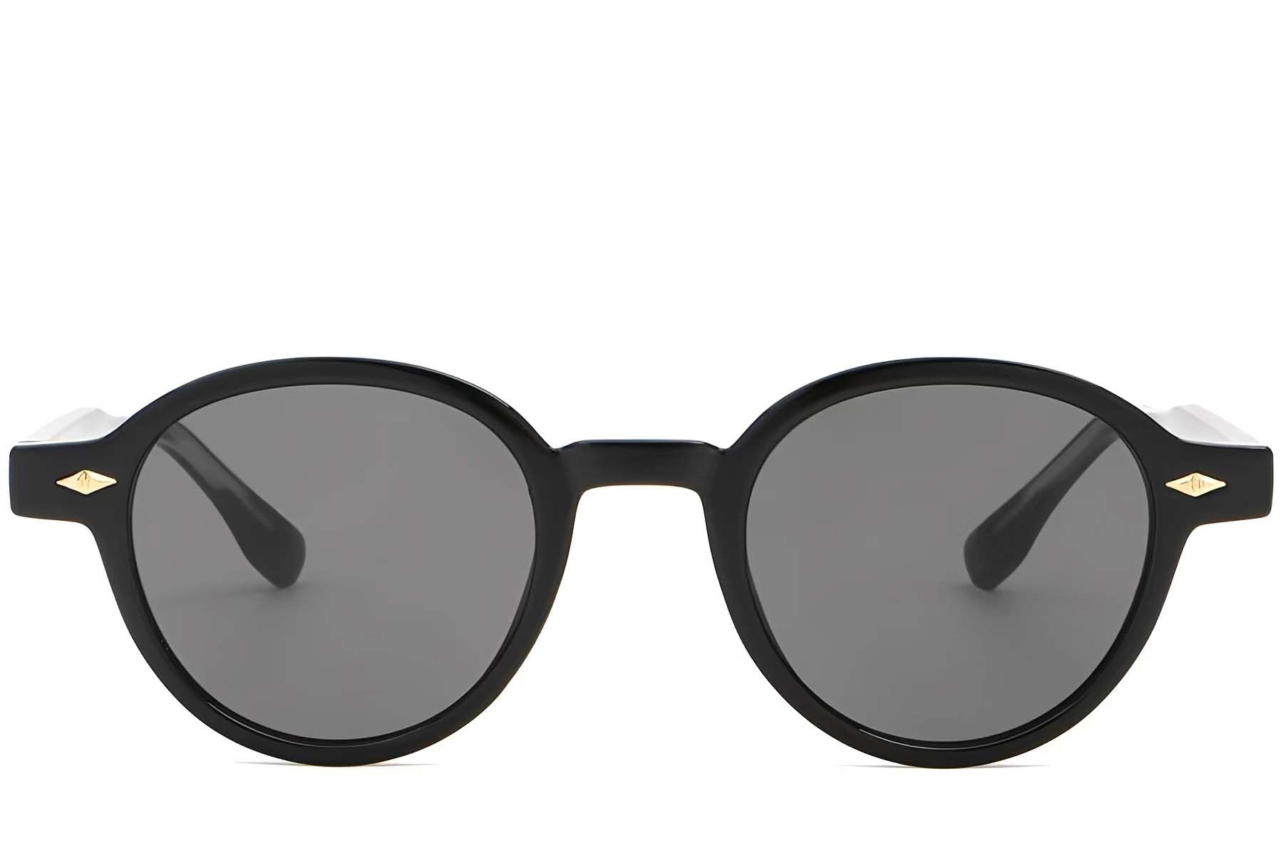 Oval Black Plastic Sunglasses #BS2503-0376