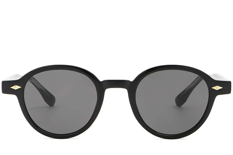 Oval Black Plastic Sunglasses #BS2503-0376