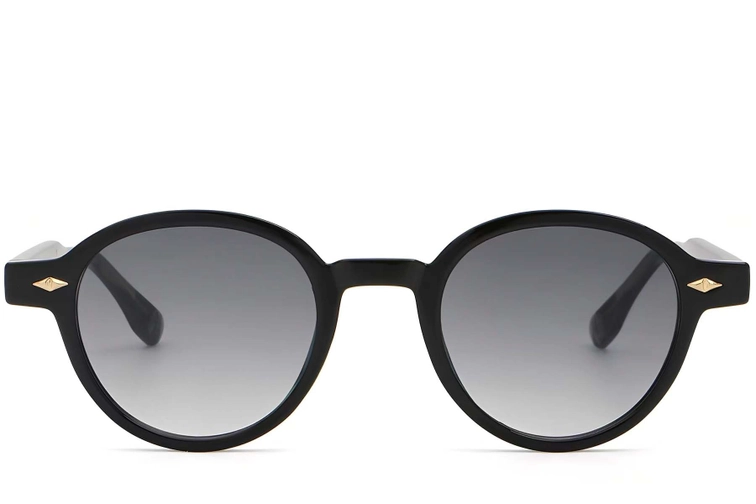 Oval Black Plastic Sunglasses #BS2503-0377