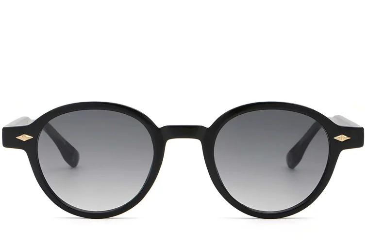 Gafas de sol ovaladas de plástico negro n.° BS2503-0377