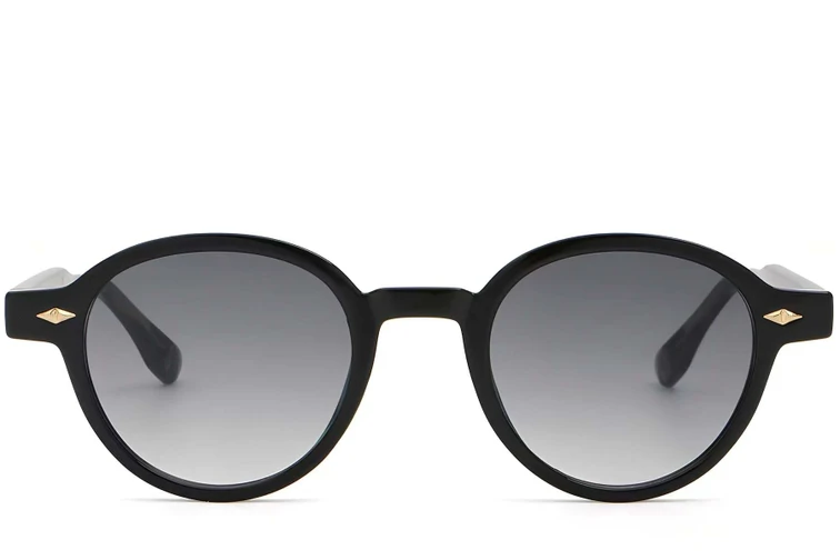 Gafas de sol ovaladas de plástico negro n.° BS2503-0377