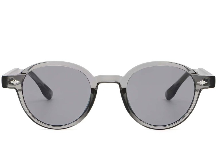 Oval Gray Plastic Sunglasses #BS2503-0378