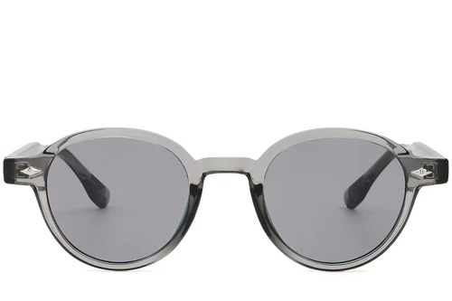 Ovale graue Kunststoff-Sonnenbrille #BS2503-0378