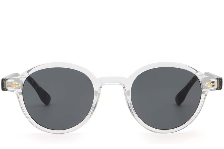 Gafas de sol ovaladas de plástico transparente #BS2503-0380
