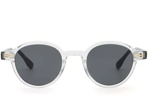 Lunettes de soleil ovales en plastique transparent #BS2503-0380