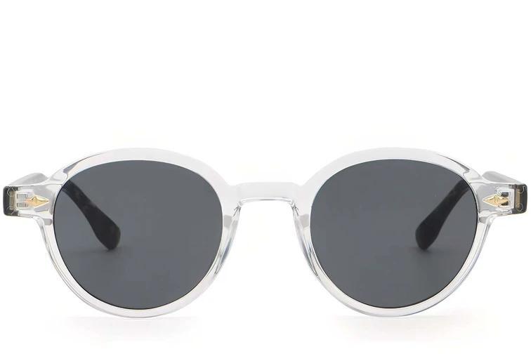 Gafas de sol ovaladas de plástico transparente #BS2503-0380