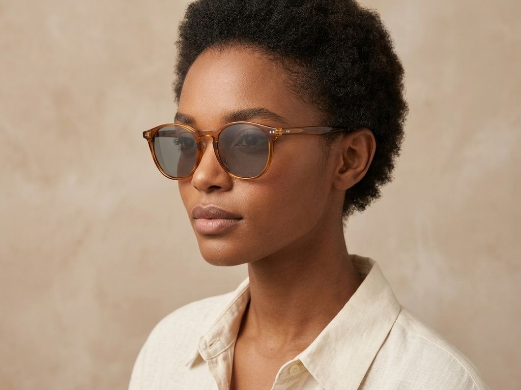 Oval Tortoiseshell Plastic Sunglasses #BS2503-0383