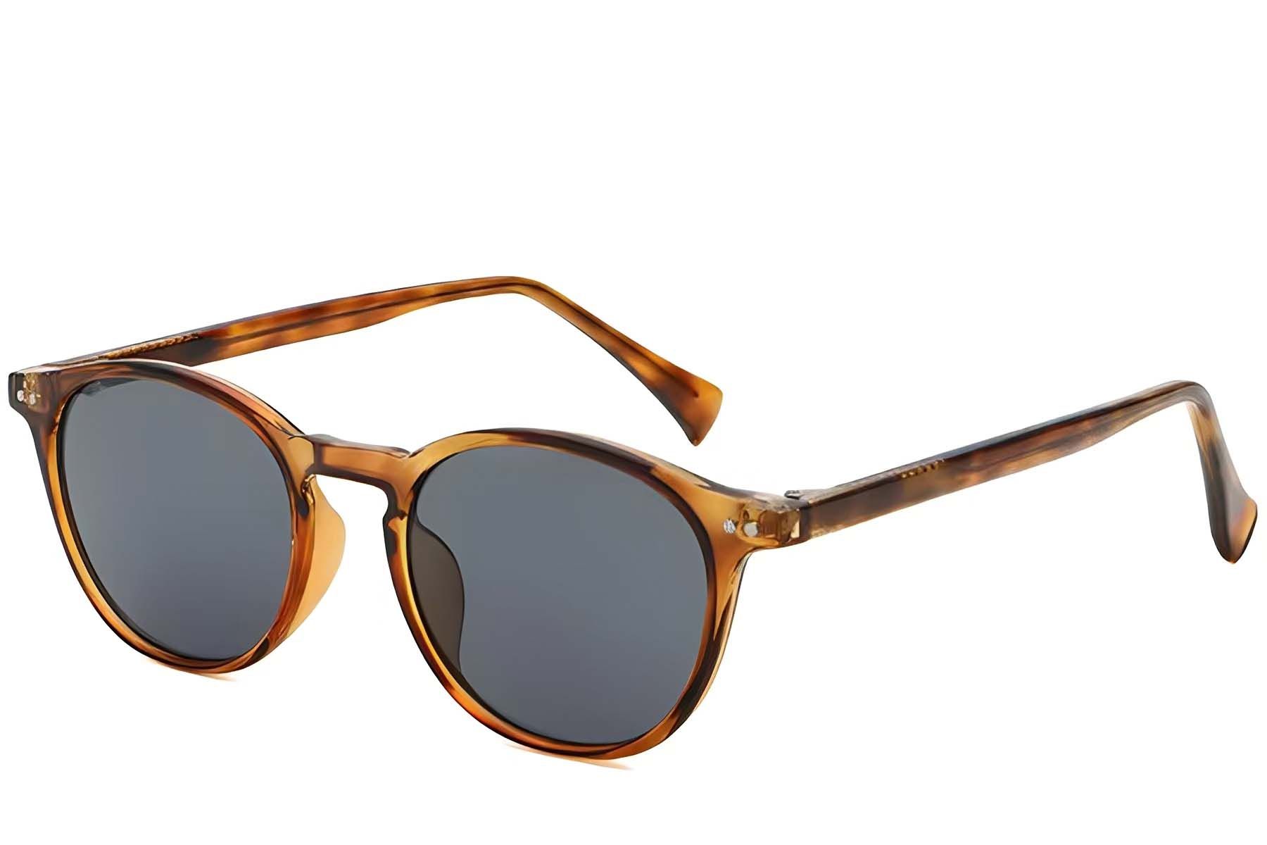 Lunettes de soleil ovales en plastique écaille de tortue #BS2503-0383