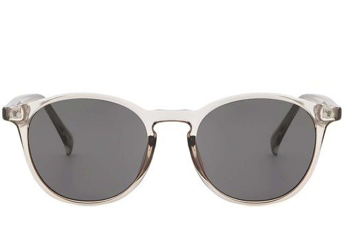 Lunettes de soleil ovales en plastique gris #BS2503-0384