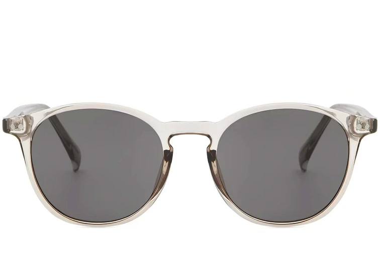 Oval Gray Plastic Sunglasses #BS2503-0384