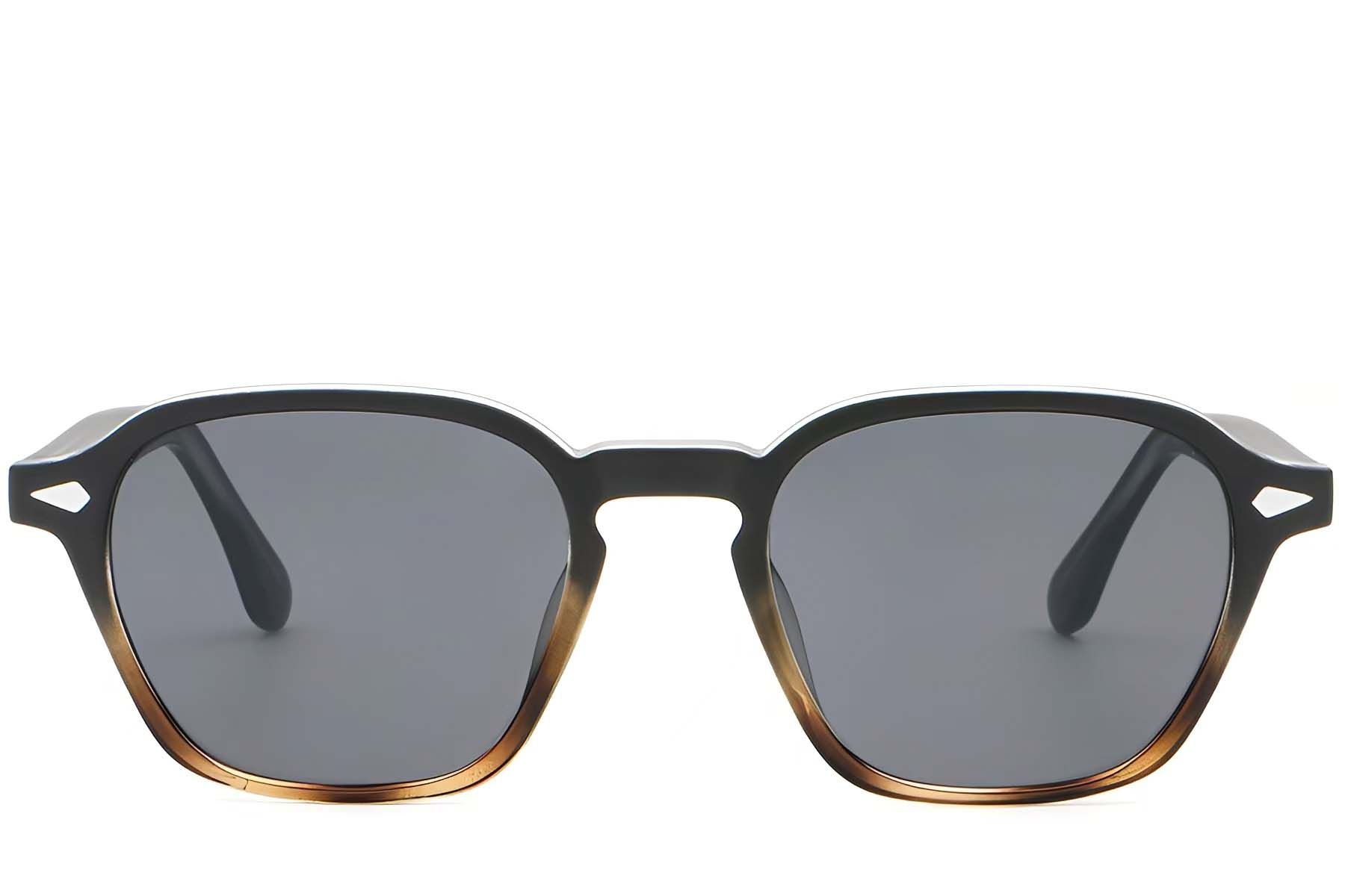 Geometric Tortoiseshell Plastic Sunglasses #BS2503-0387