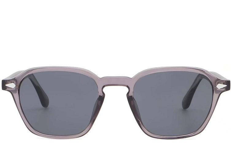 Geometric Purple Plastic Sunglasses #BS2503-0388
