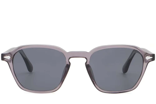 Geometric Purple Plastic Sunglasses #BS2503-0388