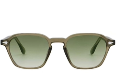 Geometric Green Plastic Sunglasses #BS2503-0389