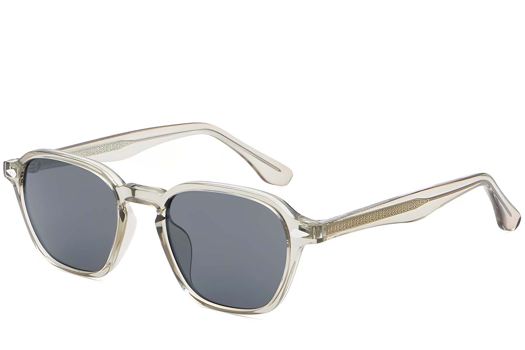 Geometric Grey Plastic Sunglasses #BS2503-0390