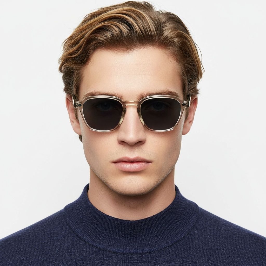 Geometric Gray Plastic Sunglasses #BS2503-0390