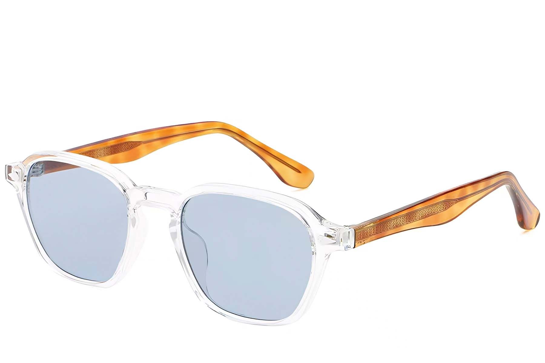 Lunettes de soleil géométriques en plastique transparent #BS2503-0391