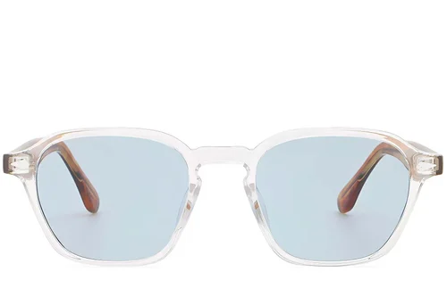 Lunettes de soleil géométriques en plastique transparent #BS2503-0391