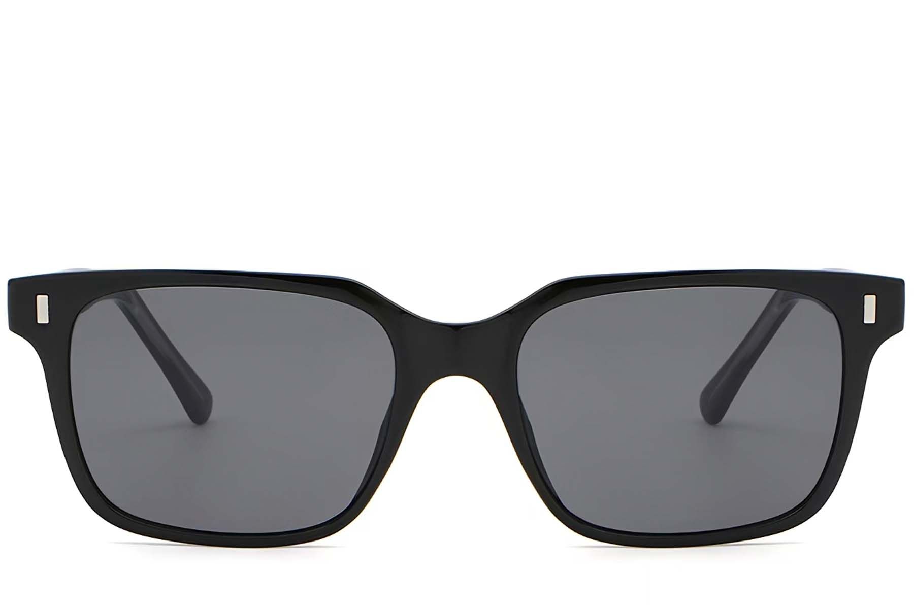 Rectangular Black Plastic Sunglasses #BS2503-0392