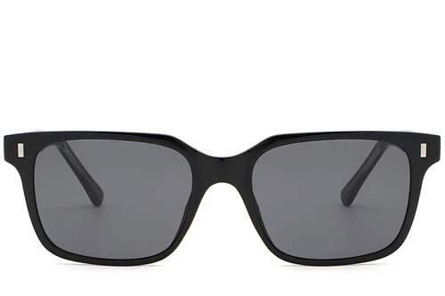 Gafas de sol rectangulares de plástico negro #BS2503-0392