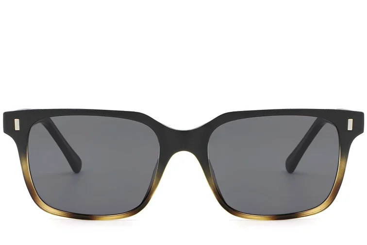 Rechteckige Sonnenbrille aus Kunststoff mit Schildpattmuster #BS2503-0393