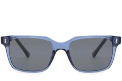 Rechthoekige blauwe plastic zonnebril #BS2503-0394