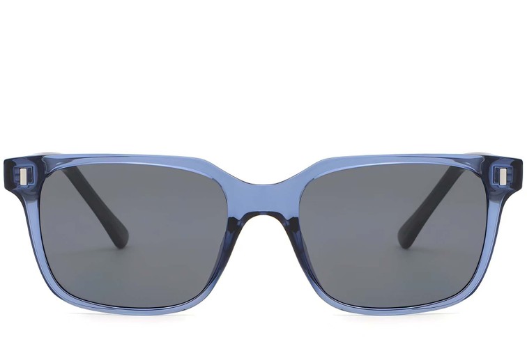 Rectangular Blue Plastic Sunglasses #BS2503-0394