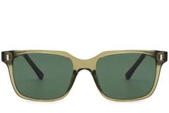 Rechthoekige groene plastic zonnebril #BS2503-0395