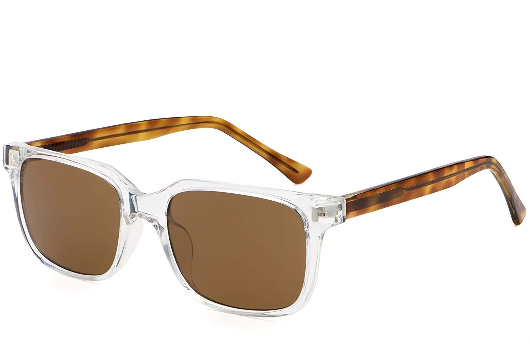 Rectangular Transparent Plastic Sunglasses #BS2503-0397