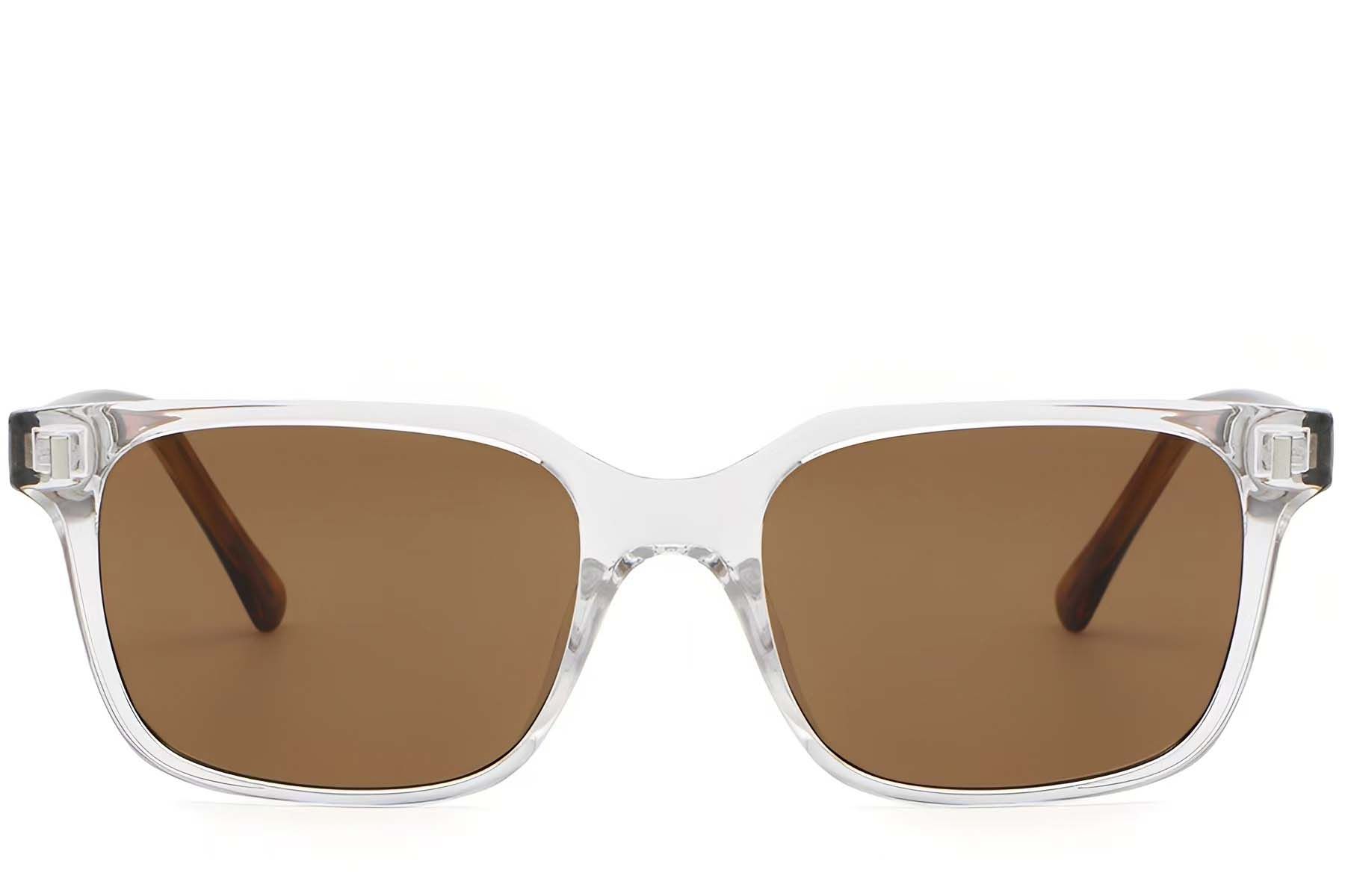 Rectangular Transparent Plastic Sunglasses #BS2503-0397